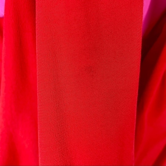 MAISON JULES COLORBLOCK PINK RED SHORT SLEEVE DRAPED TIE JUMPSUIT - Picture 15 of 16